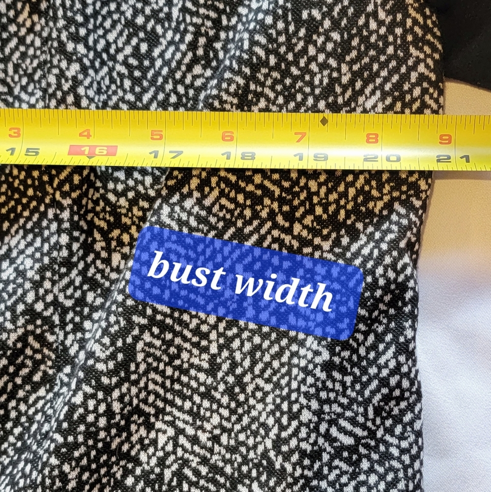 Avenue Mixed Pattern Collared Open 3/4 Sleeve Bla… - image 7